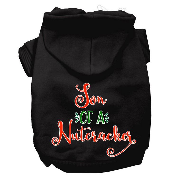 Son of a Nutcracker Screen Print Dog Hoodie Black S